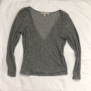 Grey cross body top